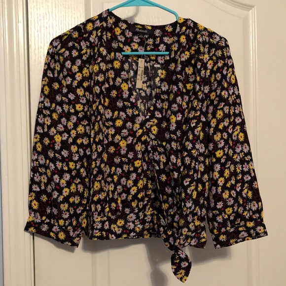 Madewell Wrap Top in French Floral - Picture 6 of 6